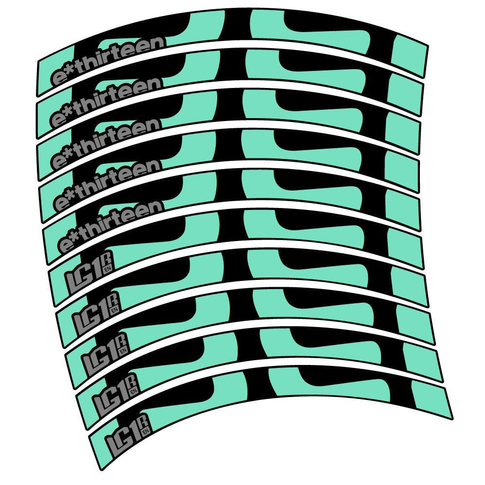 Stickers E-Thirteen LG1R EN compatibles - Autocollants roue vélo VTT