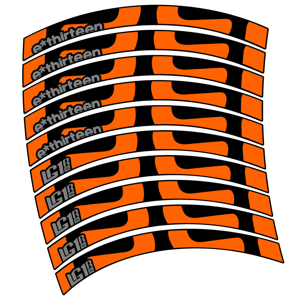 Stickers E-Thirteen LG1R EN compatibles - Autocollants roue vélo VTT