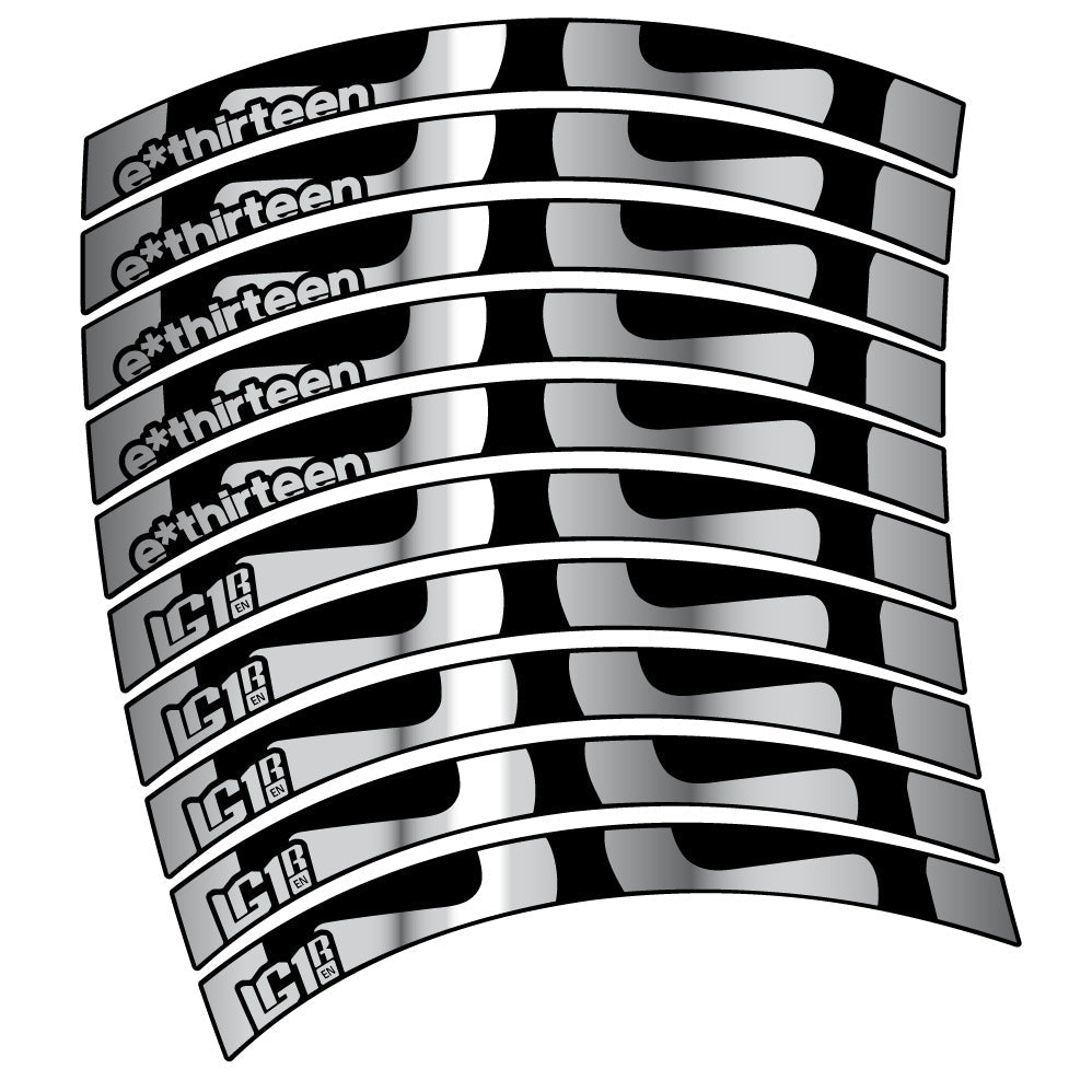 Stickers E-Thirteen LG1R EN compatibles - Autocollants roue vélo VTT