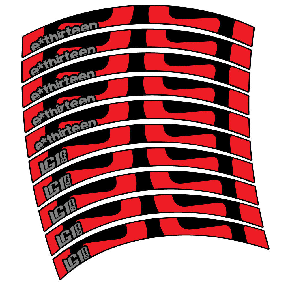 Stickers E-Thirteen LG1R EN compatibles - Autocollants roue vélo VTT