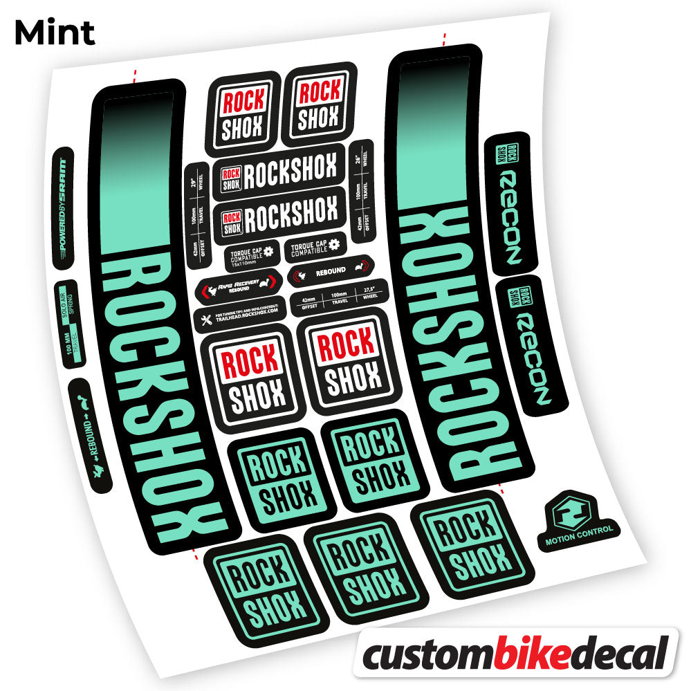 Mint decal for Rock Shox Recon 2021 fork – bike sticker vinyl