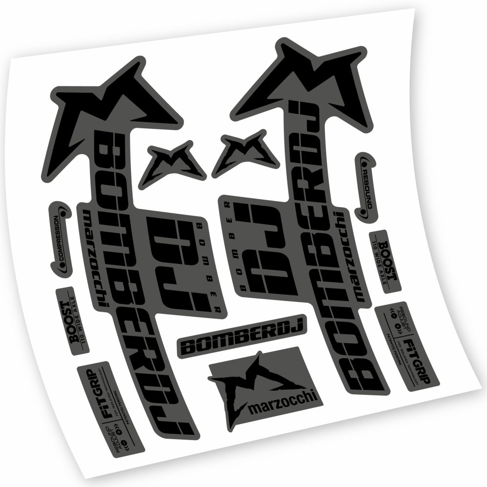 Stickers Marzocchi Bomber DJ 2021 compatibles Autocollants fourche VTT 29"