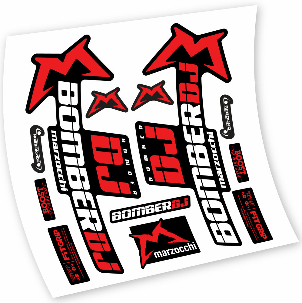 Stickers Marzocchi Bomber DJ 2021 compatibles Autocollants fourche VTT 29"