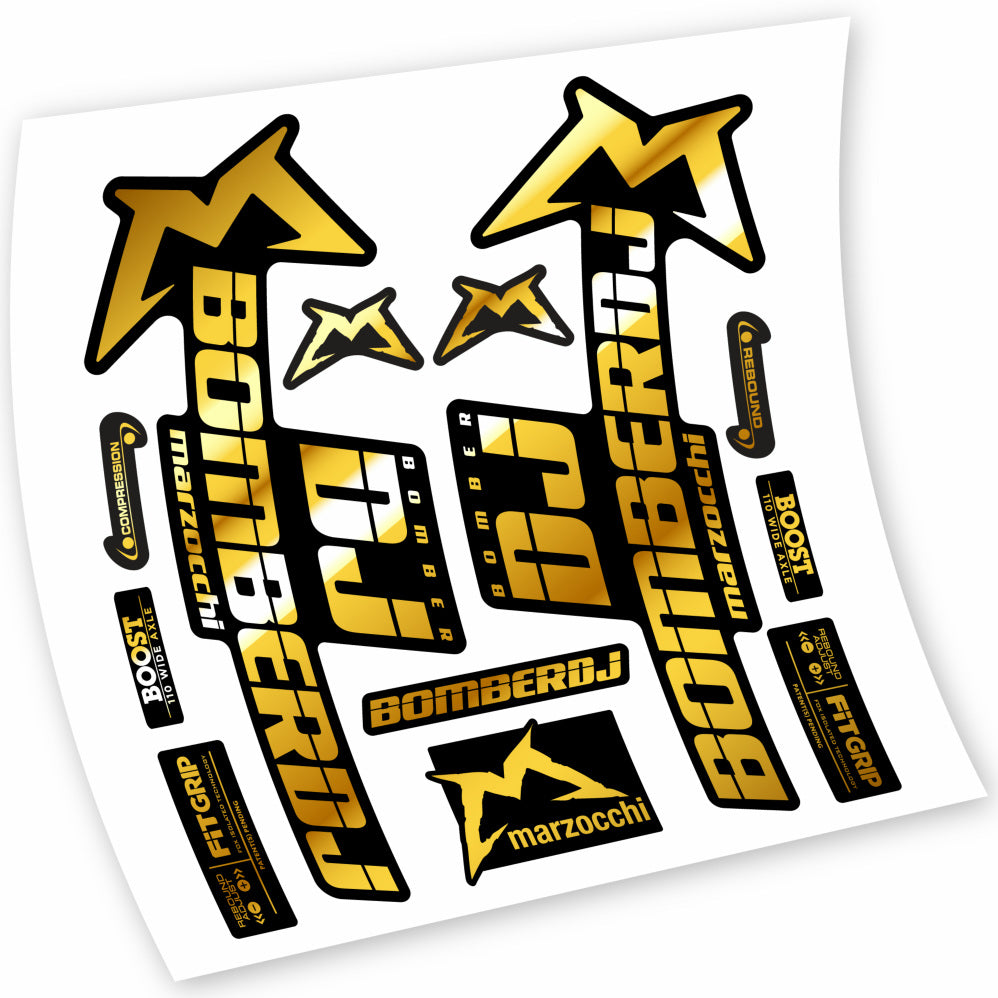 Stickers Marzocchi Bomber DJ 2021 compatibles Autocollants fourche VTT 29"