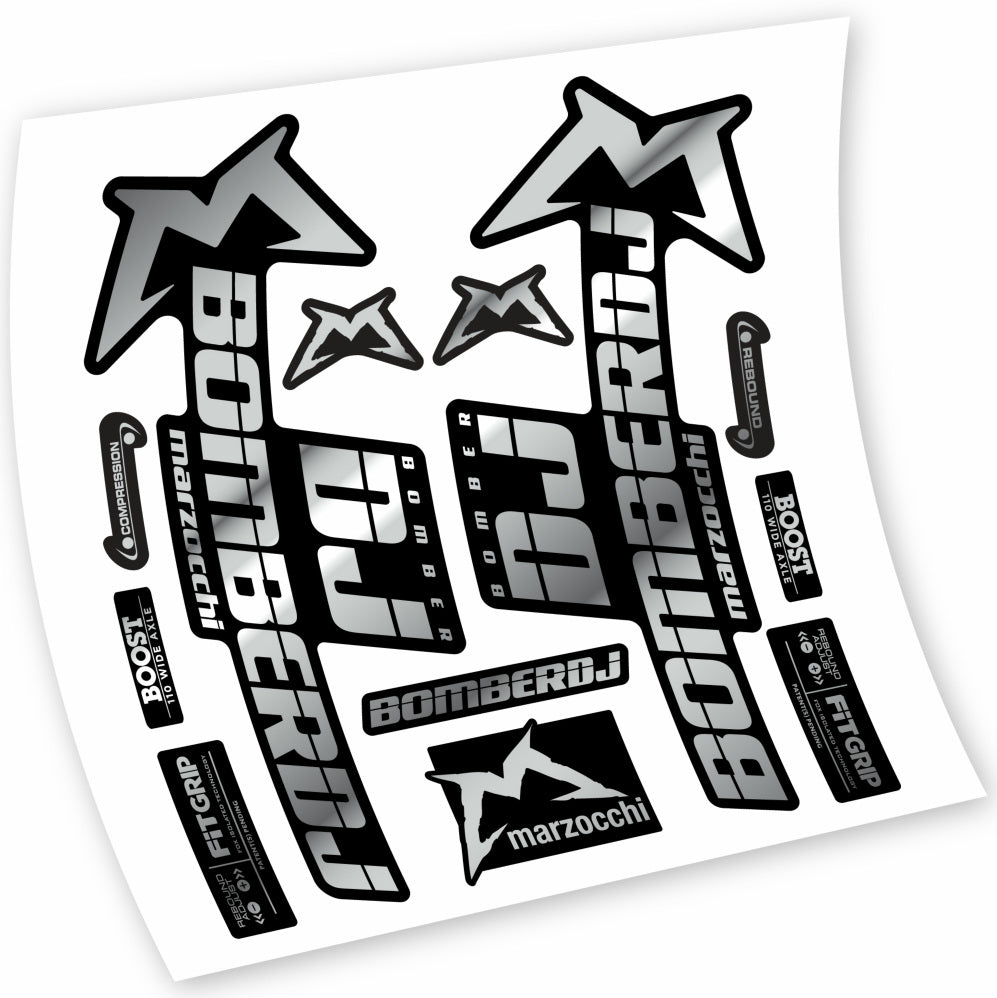 Stickers Marzocchi Bomber DJ 2021 compatibles Autocollants fourche VTT 29"