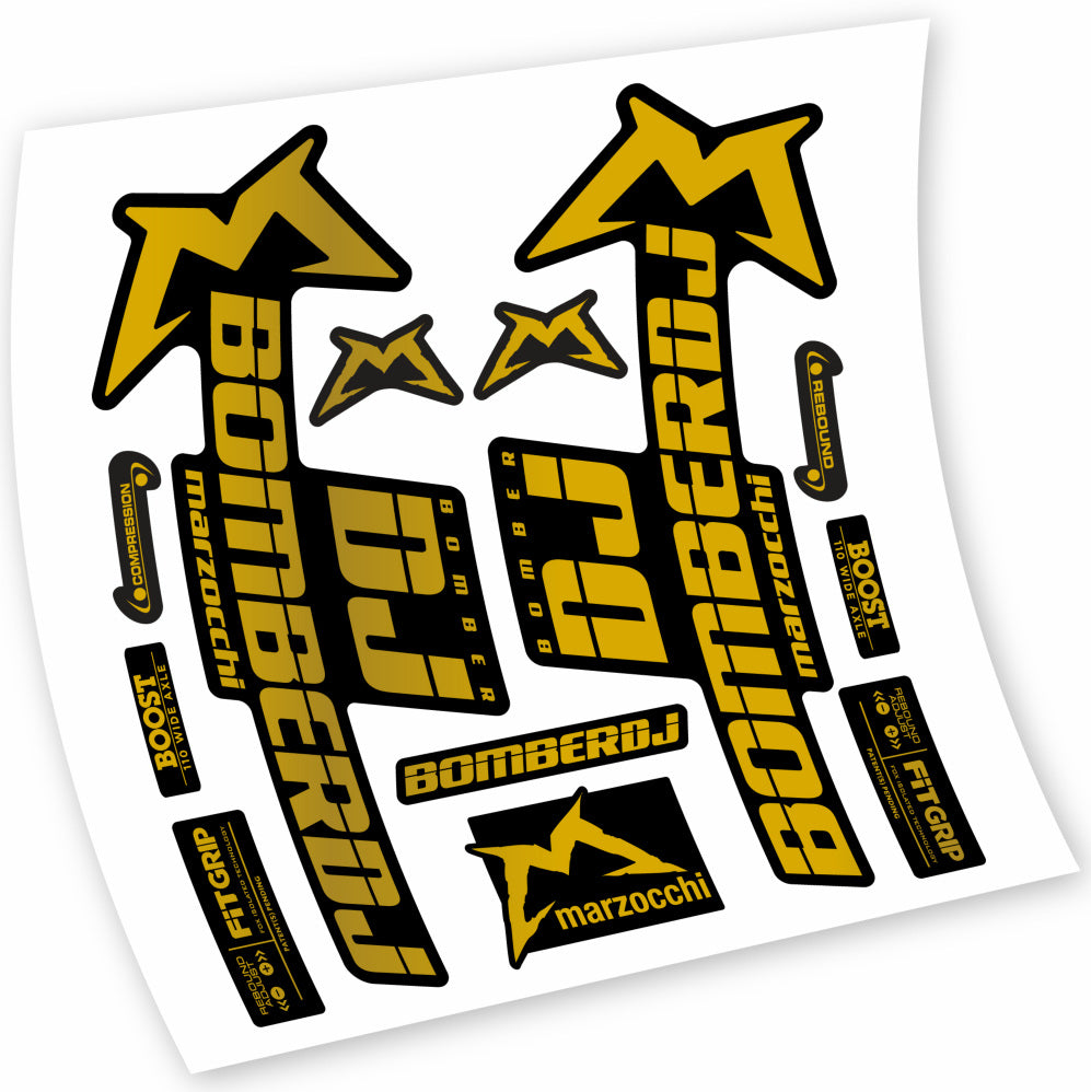 Stickers Marzocchi Bomber DJ 2021 compatibles Autocollants fourche VTT 29"