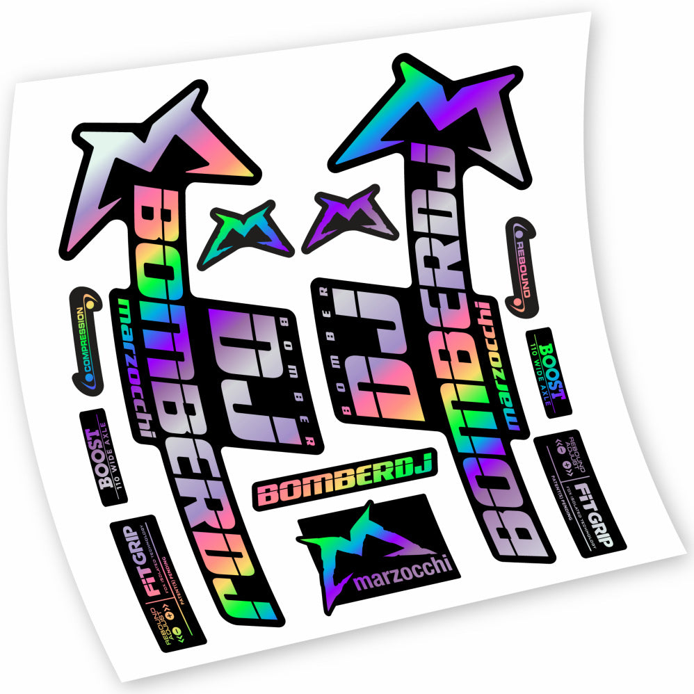 Stickers Marzocchi Bomber DJ 2021 compatibles Autocollants fourche VTT 29"