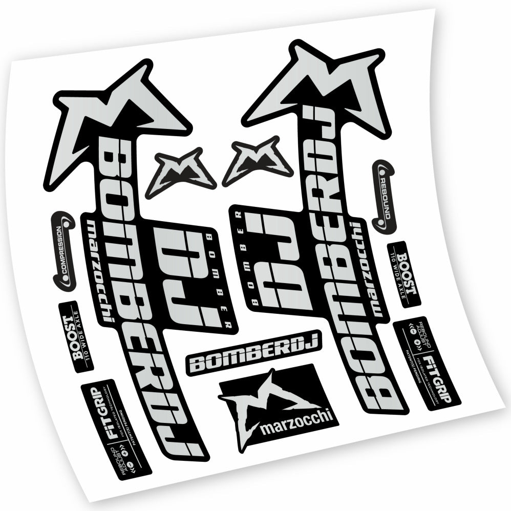 Stickers Marzocchi Bomber DJ 2021 compatibles Autocollants fourche VTT 29"