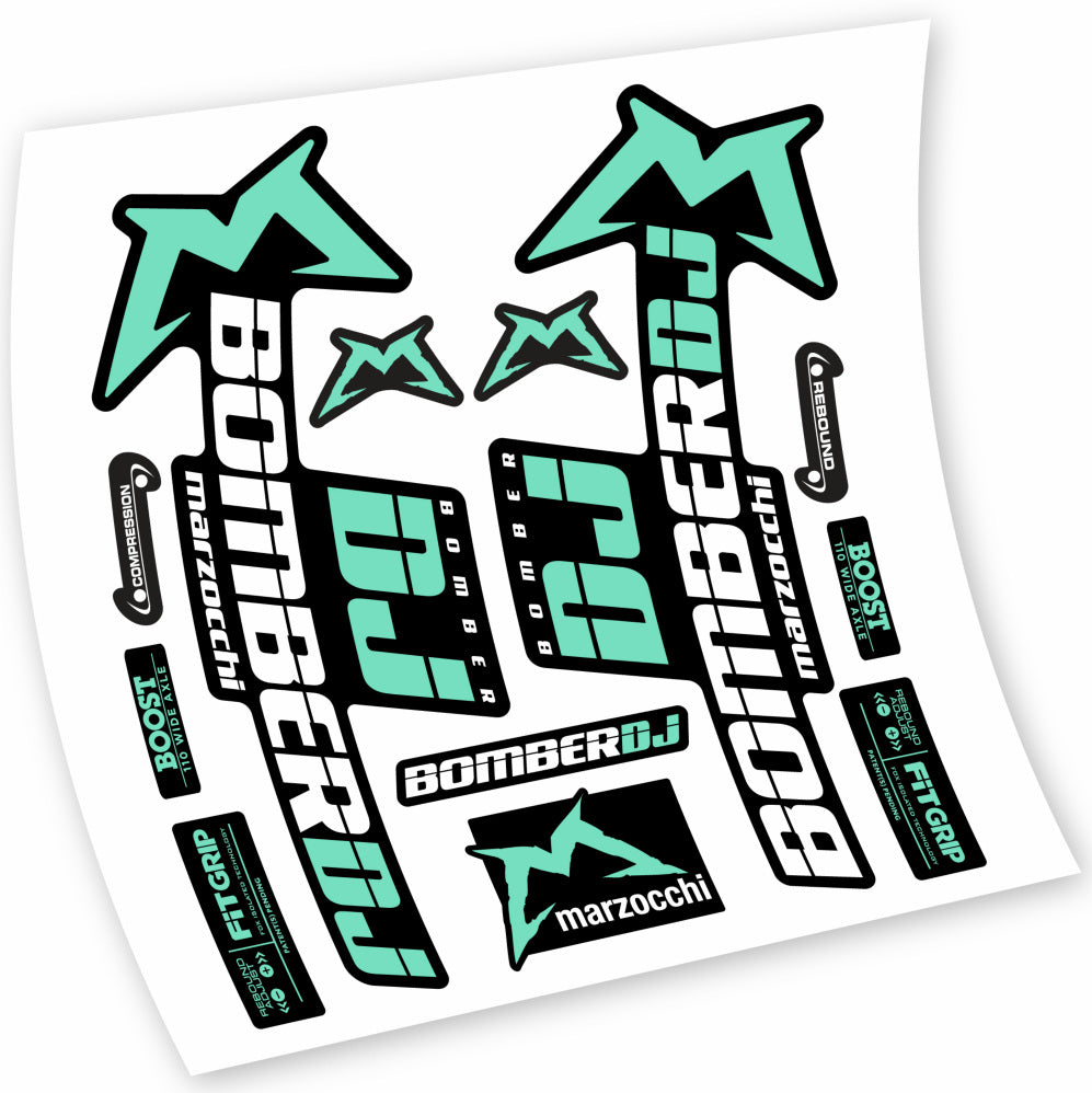 Stickers Marzocchi Bomber DJ 2021 compatibles Autocollants fourche VTT 29"