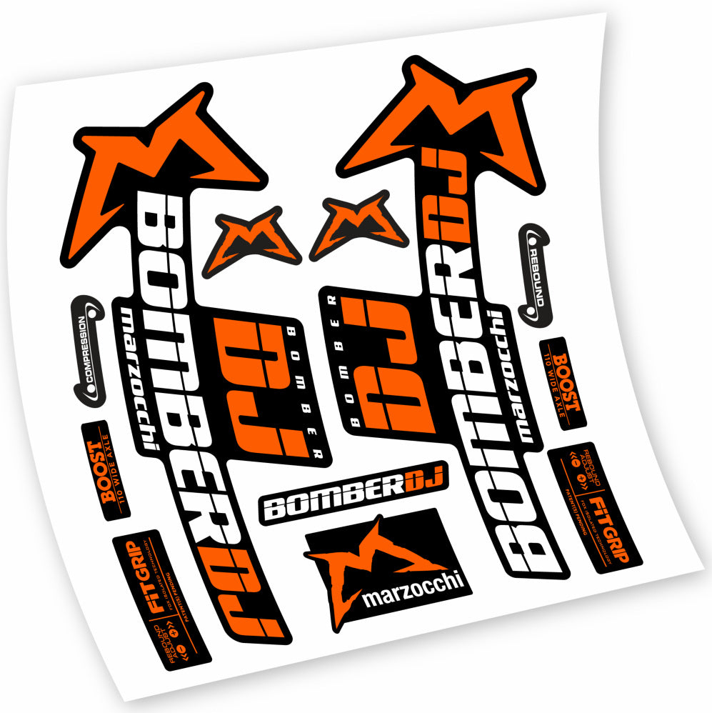 Stickers Marzocchi Bomber DJ 2021 compatibles Autocollants fourche VTT 29"