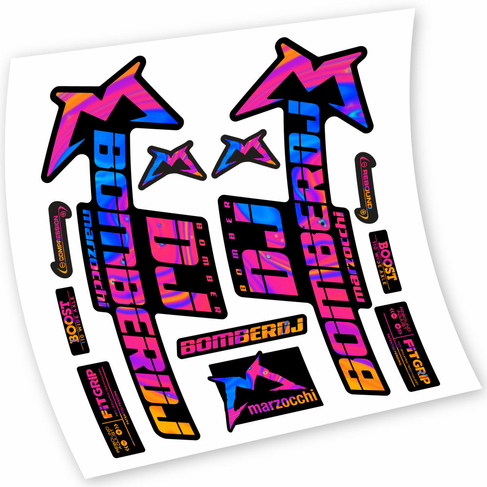 Stickers Marzocchi Bomber DJ 2021 compatibles Autocollants fourche VTT 29"