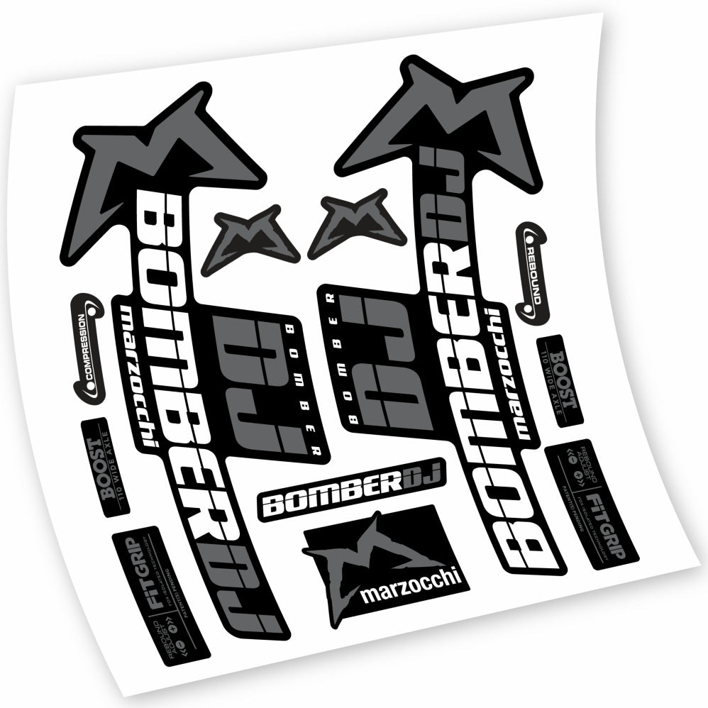 Stickers Marzocchi Bomber DJ 2021 compatibles Autocollants fourche VTT 29"