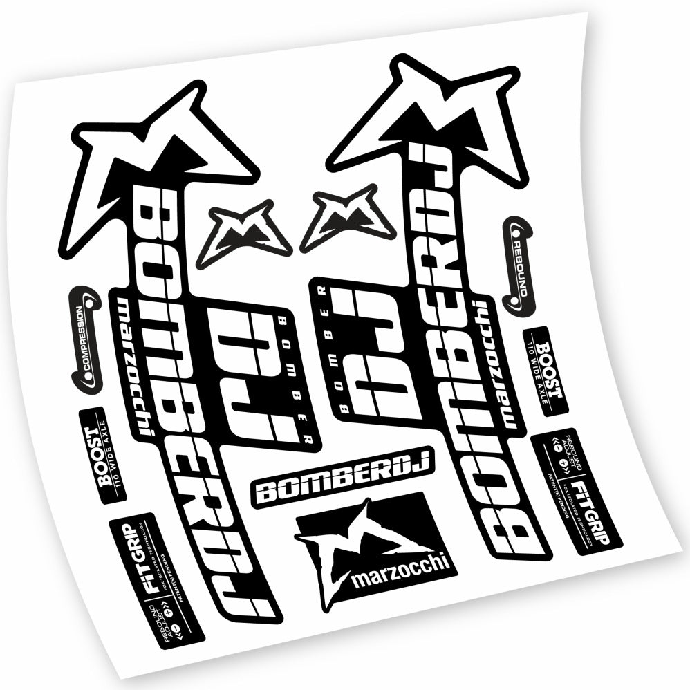 Stickers Marzocchi Bomber DJ 2021 compatibles Autocollants fourche VTT 29"