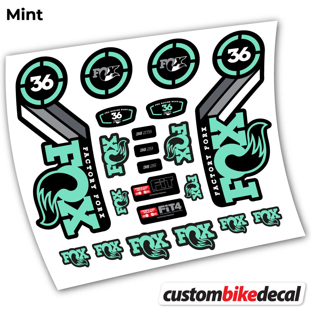 Mint decal for Fox 36 Heritage 2016 fork – bike sticker vinyl