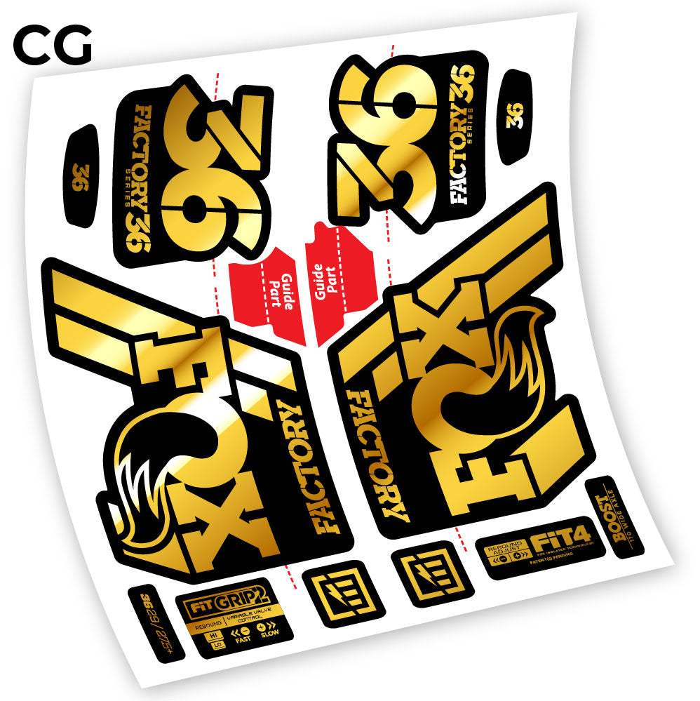 Stickers Fox 36 Factory 2019 compatibles Autocollants fourche VTT