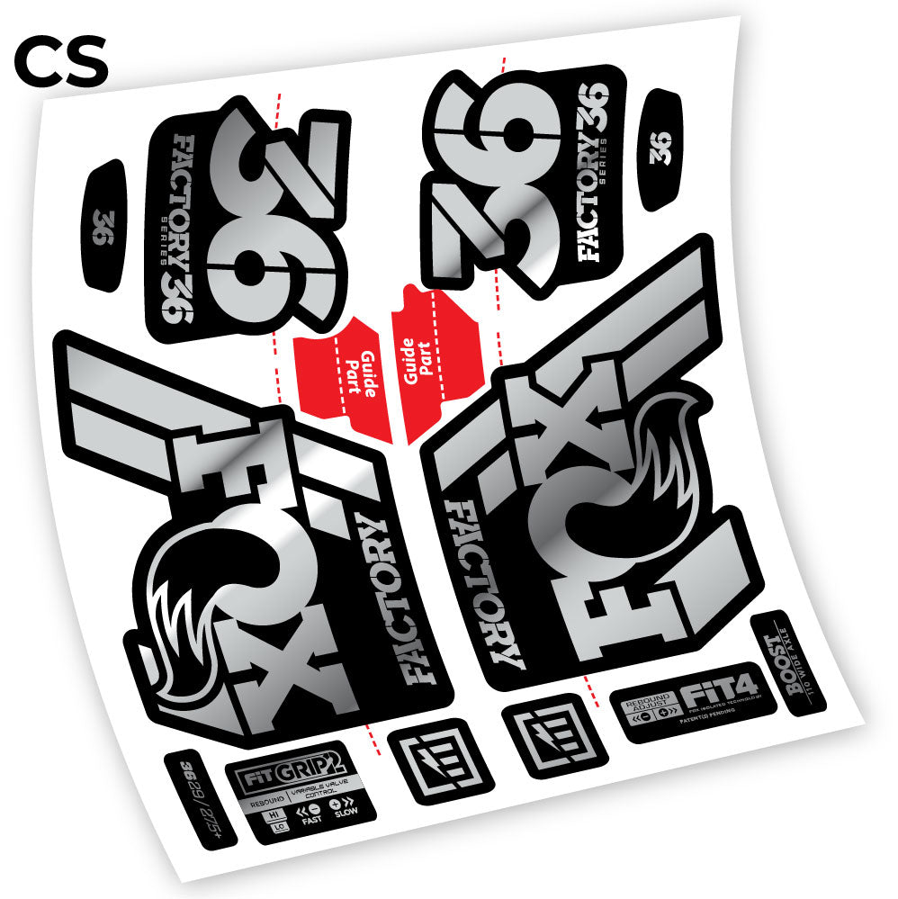 Stickers Fox 36 Factory 2019 compatibles Autocollants fourche VTT