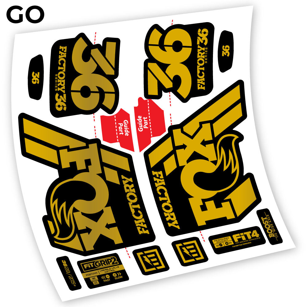 Stickers Fox 36 Factory 2019 compatibles Autocollants fourche VTT