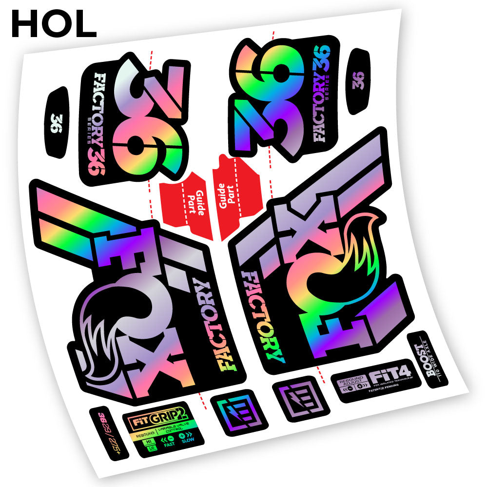 Stickers Fox 36 Factory 2019 compatibles Autocollants fourche VTT