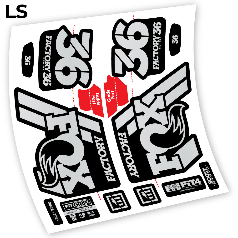 Stickers Fox 36 Factory 2019 compatibles Autocollants fourche VTT
