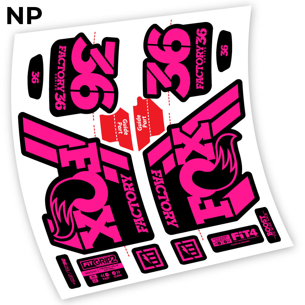 Stickers Fox 36 Factory 2019 compatibles Autocollants fourche VTT
