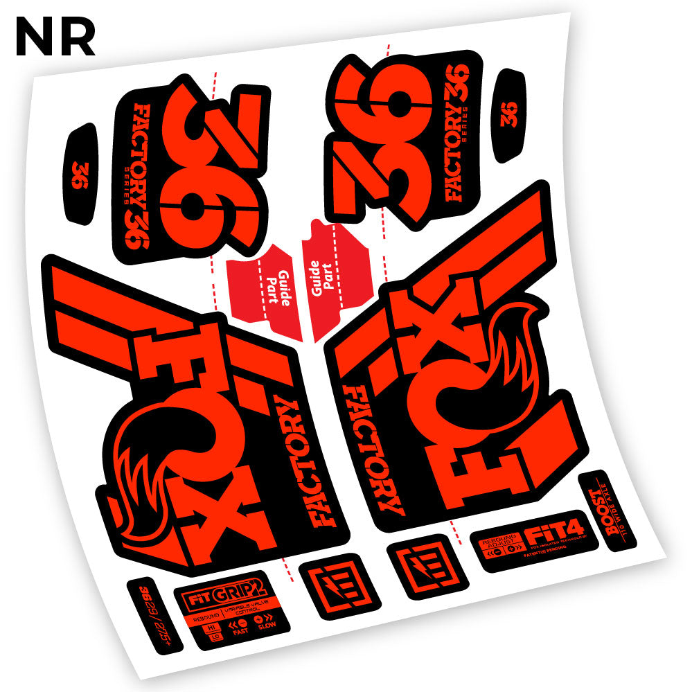 Stickers Fox 36 Factory 2019 compatibles Autocollants fourche VTT