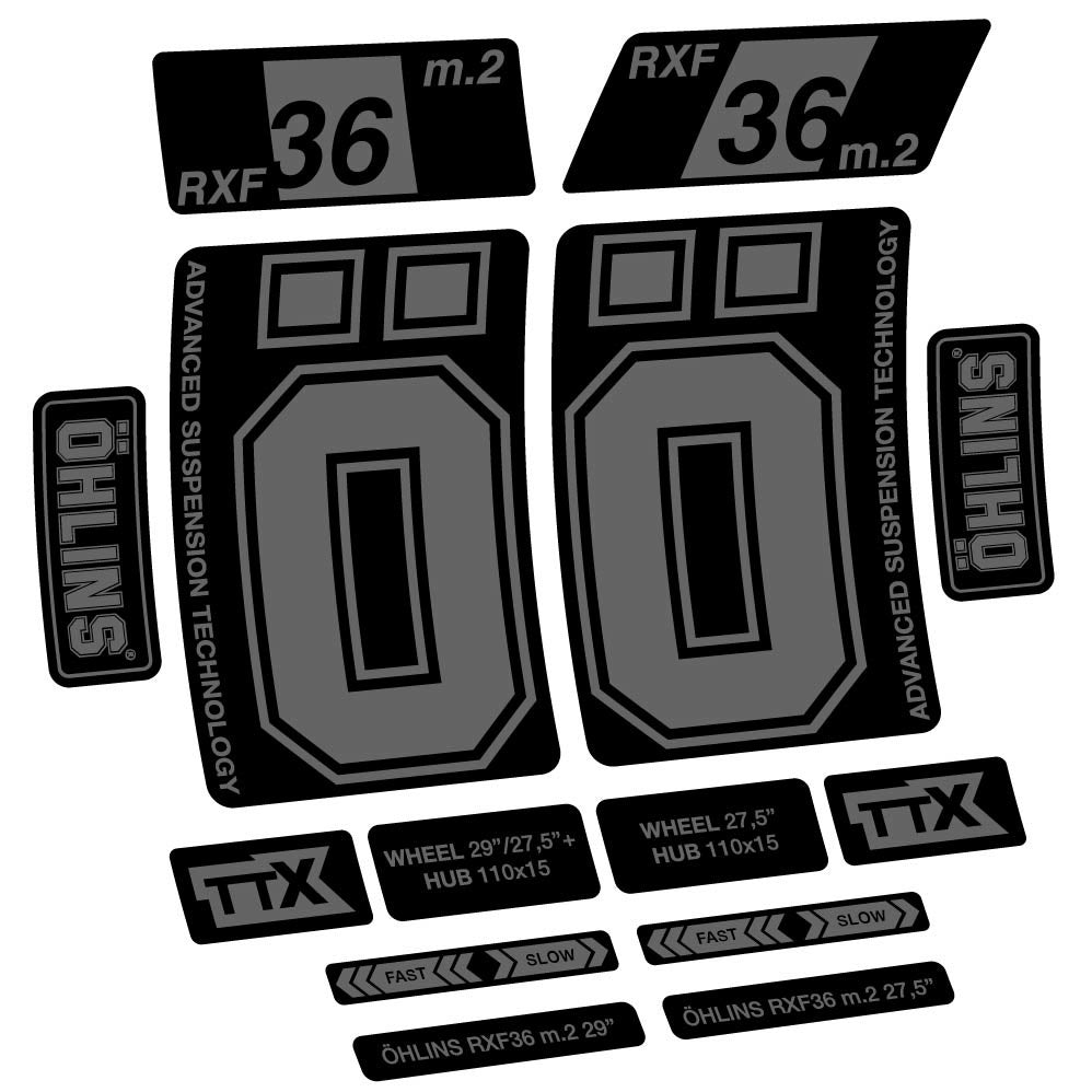 Stickers Ohlins RXF36 M2 2021 compatibles Autocollants fourche 27.5"