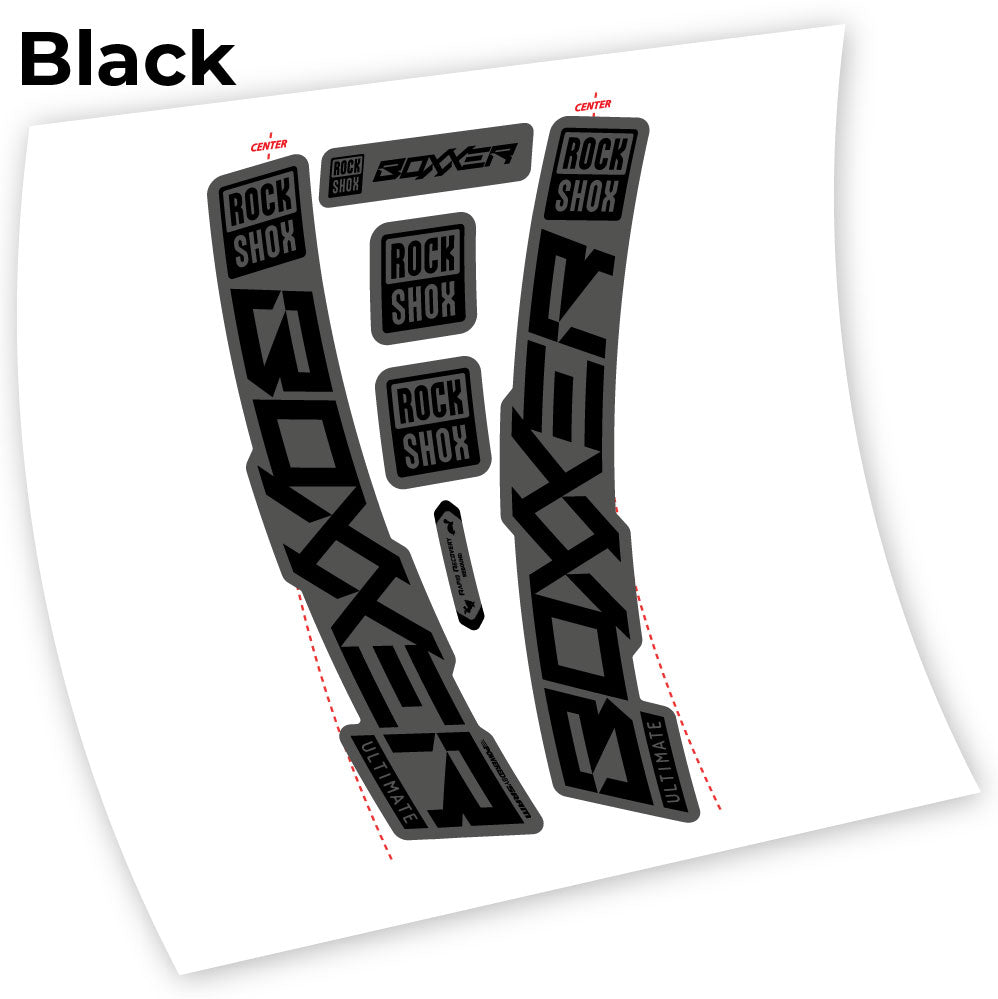 Stickers Rock Shox Boxxer Ultimate 2020 compatibles Autocollants fourche VTT 27.5"