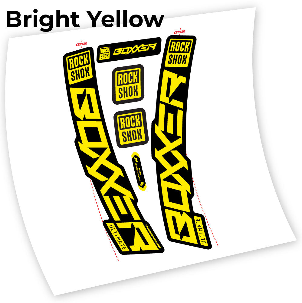 Stickers Rock Shox Boxxer Ultimate 2020 compatibles Autocollants fourche VTT 27.5"