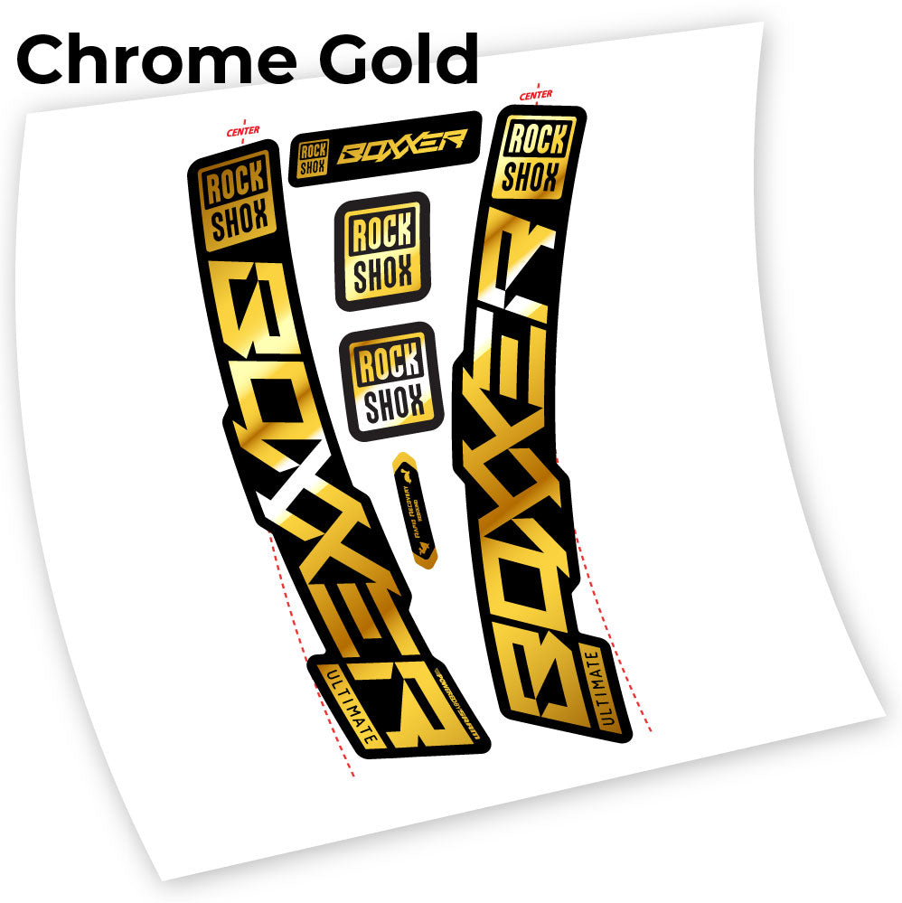 Stickers Rock Shox Boxxer Ultimate 2020 compatibles Autocollants fourche VTT 27.5"