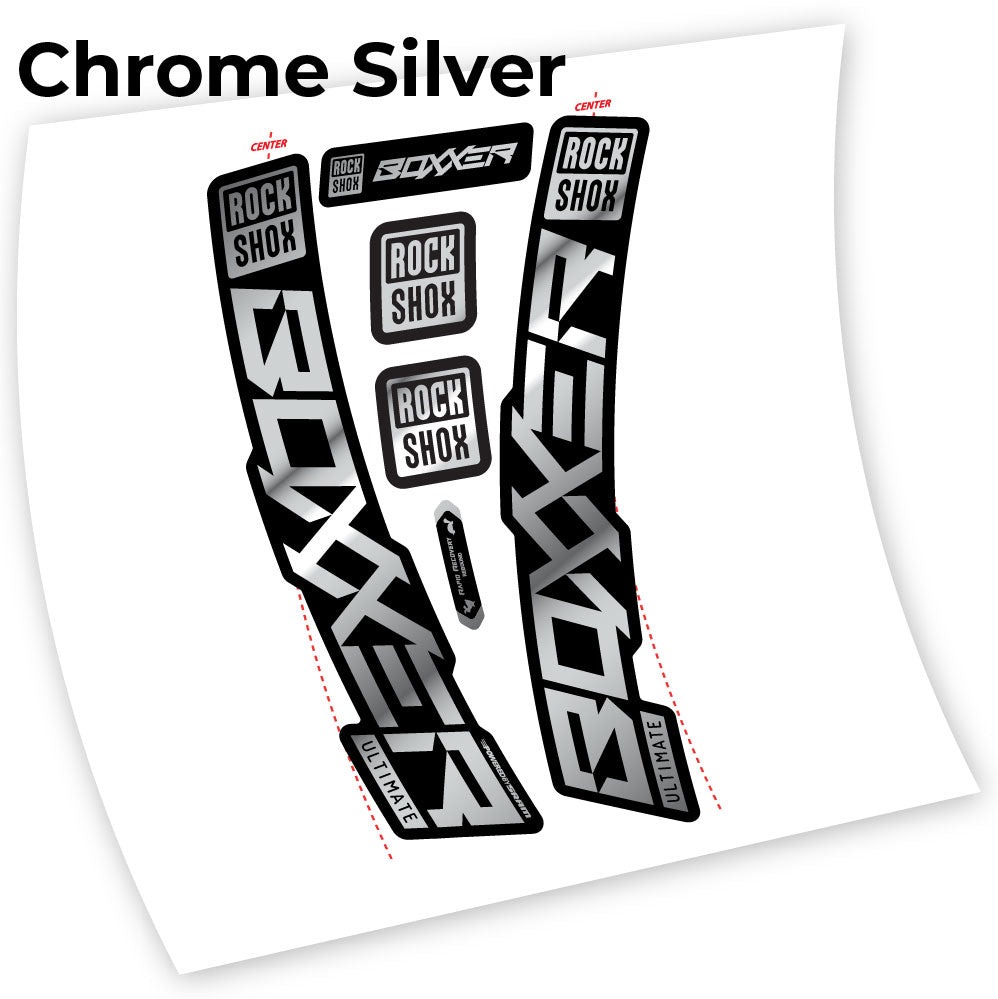 Stickers Rock Shox Boxxer Ultimate 2020 compatibles Autocollants fourche VTT 27.5"
