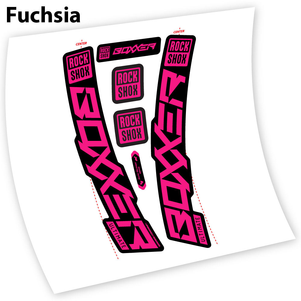 Stickers Rock Shox Boxxer Ultimate 2020 compatibles Autocollants fourche VTT 27.5"