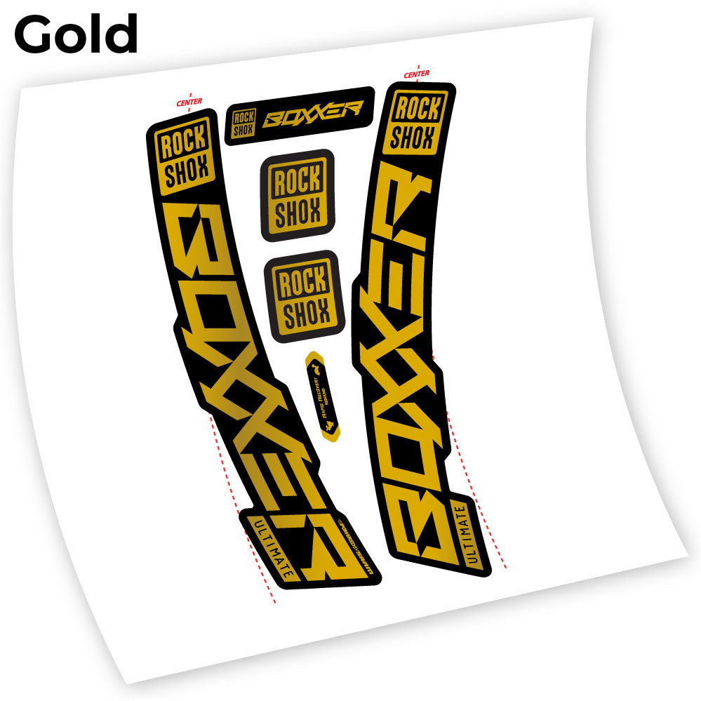 Stickers Rock Shox Boxxer Ultimate 2020 compatibles Autocollants fourche VTT 27.5"