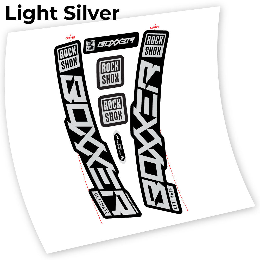 Stickers Rock Shox Boxxer Ultimate 2020 compatibles Autocollants fourche VTT 27.5"