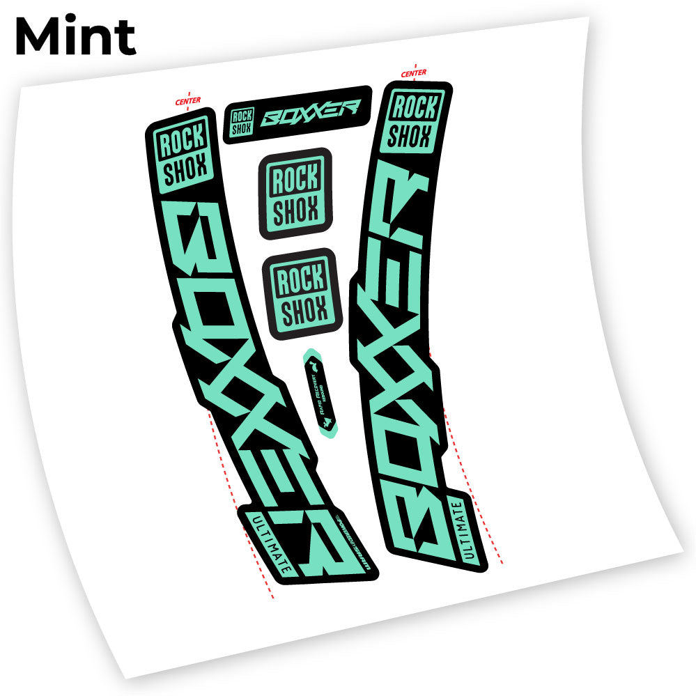 Stickers Rock Shox Boxxer Ultimate 2020 compatibles Autocollants fourche VTT 27.5"