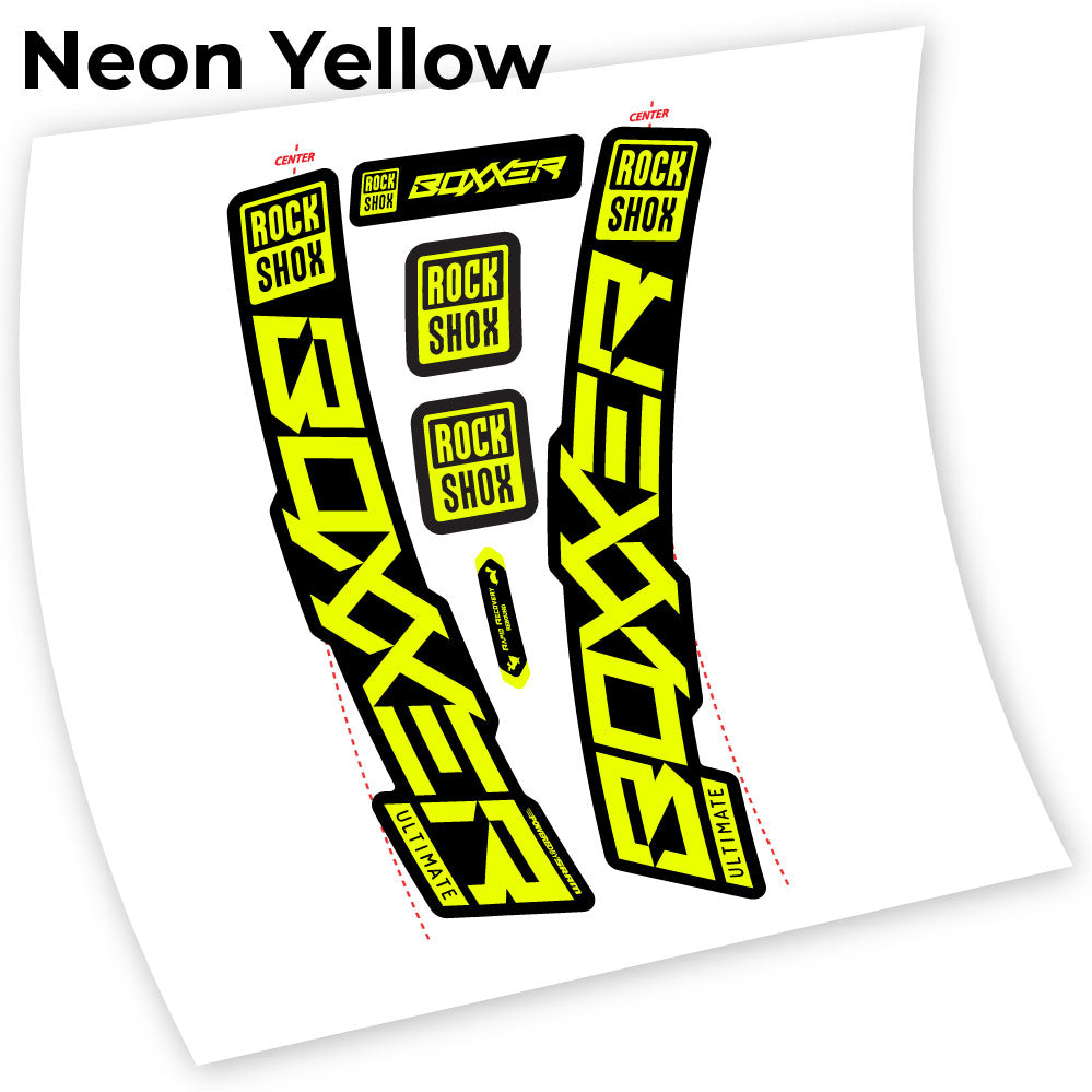 Stickers Rock Shox Boxxer Ultimate 2020 compatibles Autocollants fourche VTT 27.5"