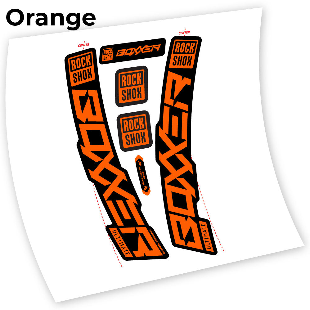 Stickers Rock Shox Boxxer Ultimate 2020 compatibles Autocollants fourche VTT 27.5"