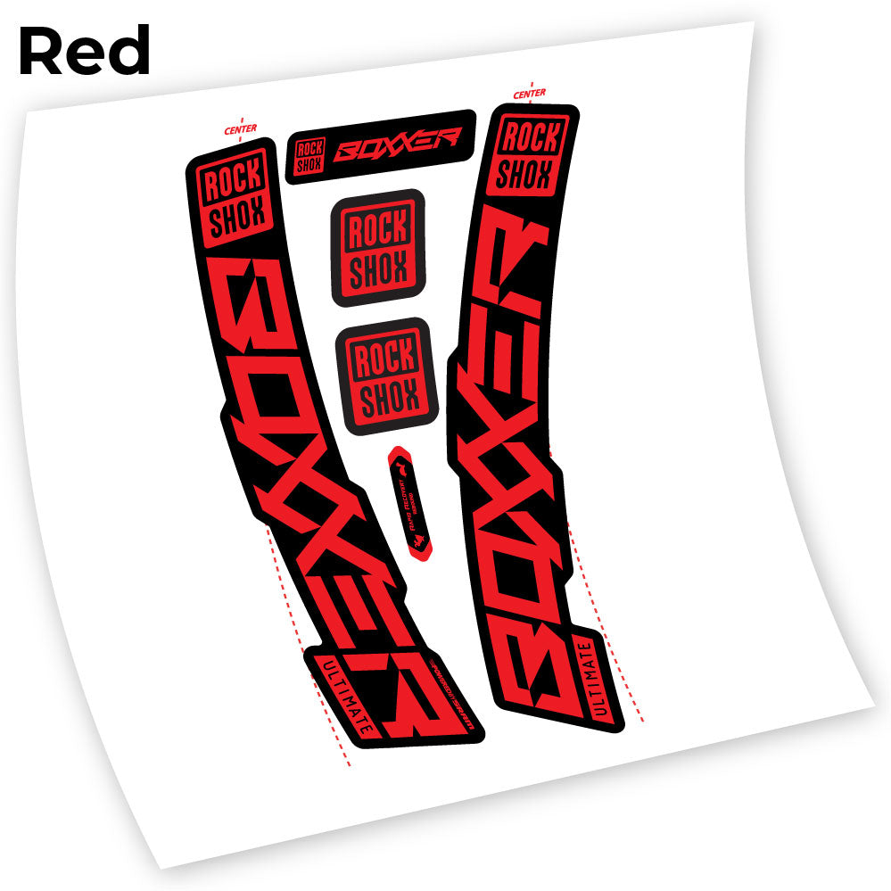 Stickers Rock Shox Boxxer Ultimate 2020 compatibles Autocollants fourche VTT 27.5"