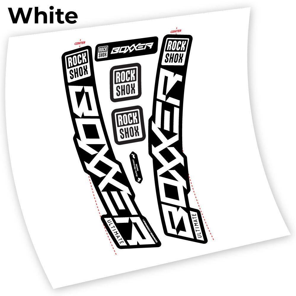 Stickers Rock Shox Boxxer Ultimate 2020 compatibles Autocollants fourche VTT 27.5"