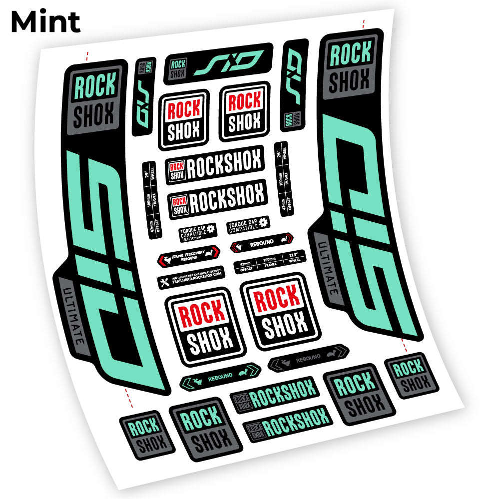 Mint decal for Rock Shox Sid Ultimate 2021 fork 27.5" – bike sticker vinyl