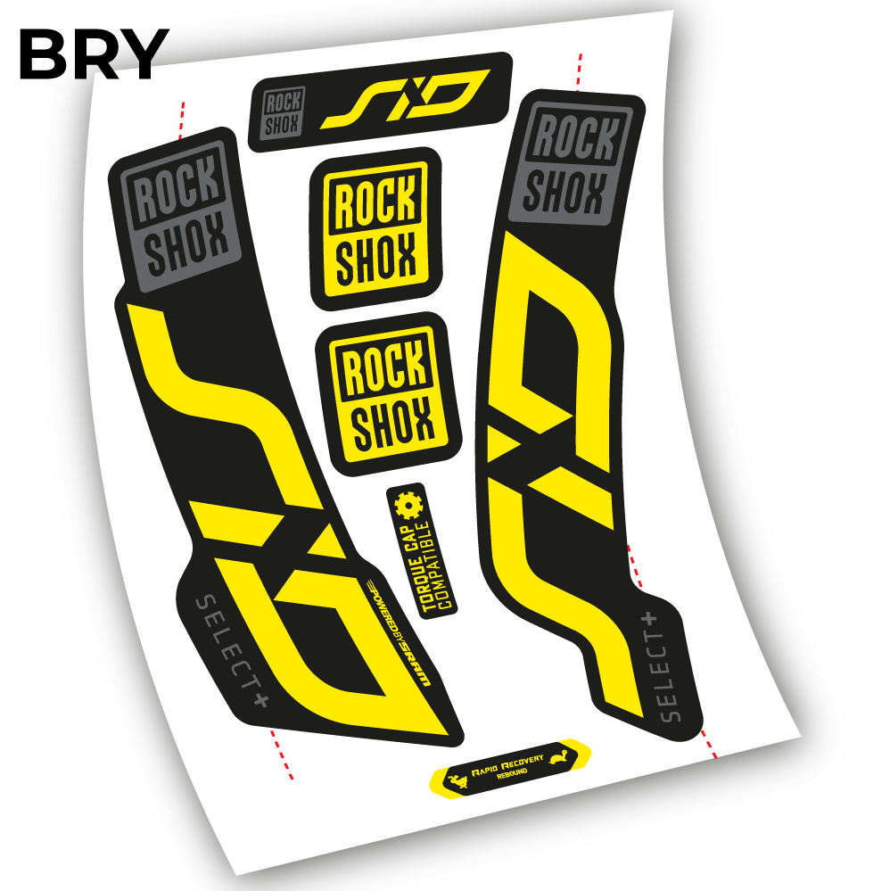 Stickers Sid Select Plus 2020 compatibles Autocollants fourche VTT