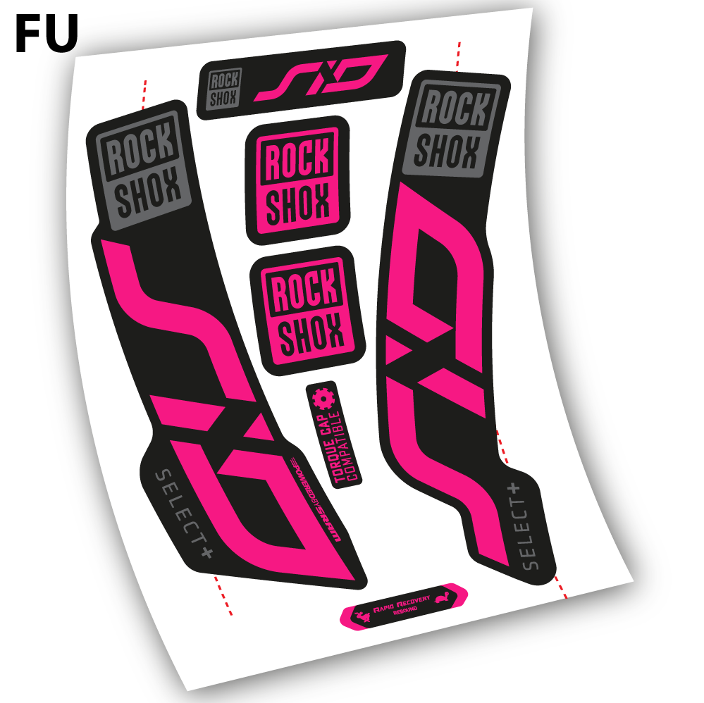 Stickers Sid Select Plus 2020 compatibles Autocollants fourche VTT