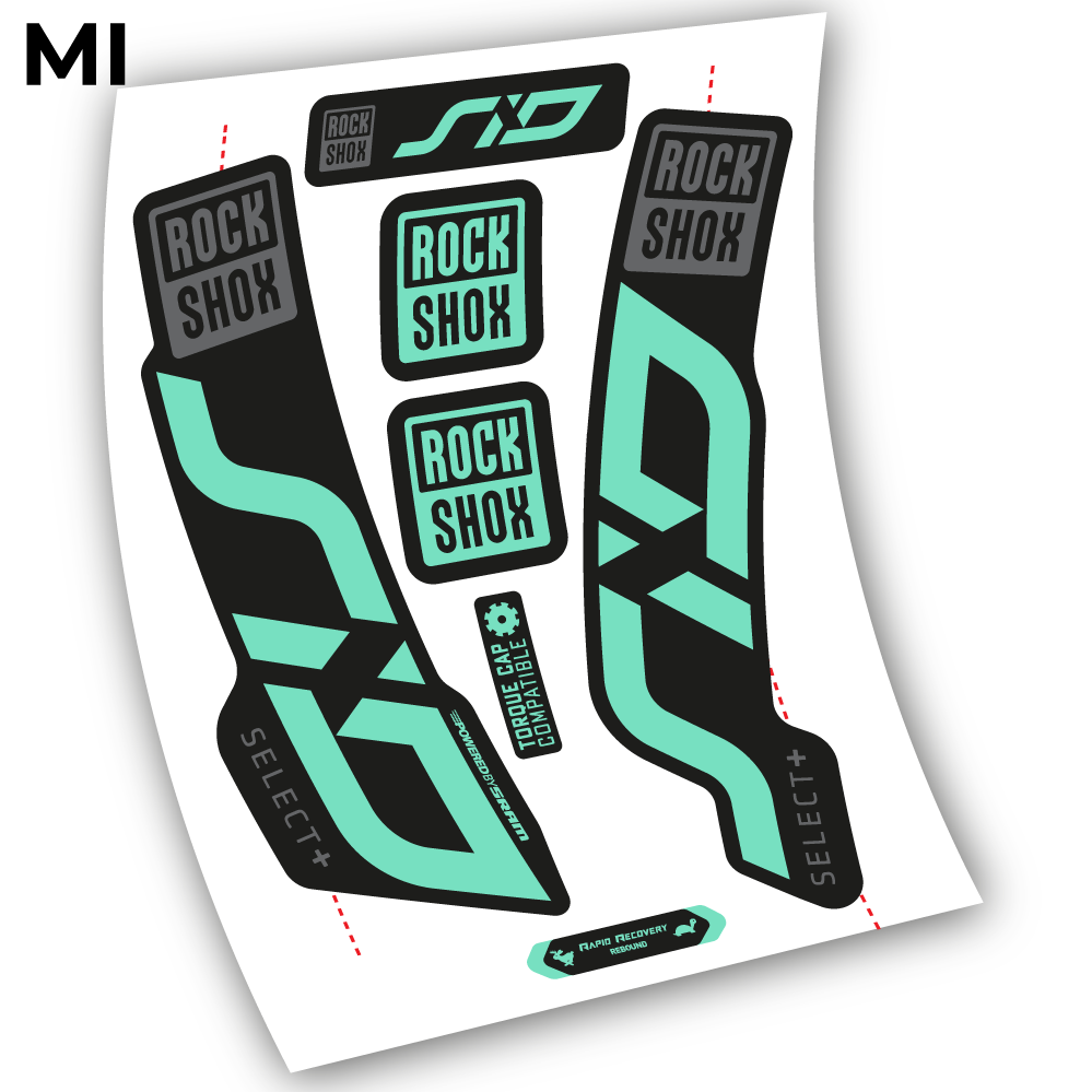 Stickers Sid Select Plus 2020 compatibles Autocollants fourche VTT