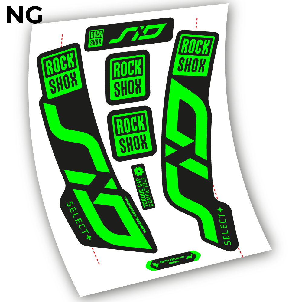 Stickers Sid Select Plus 2020 compatibles Autocollants fourche VTT