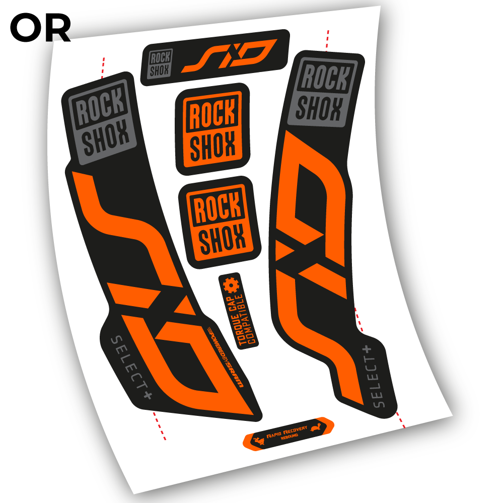 Stickers Sid Select Plus 2020 compatibles Autocollants fourche VTT