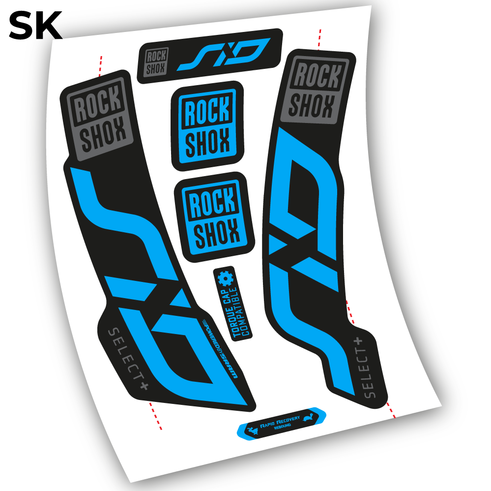 Stickers Sid Select Plus 2020 compatibles Autocollants fourche VTT