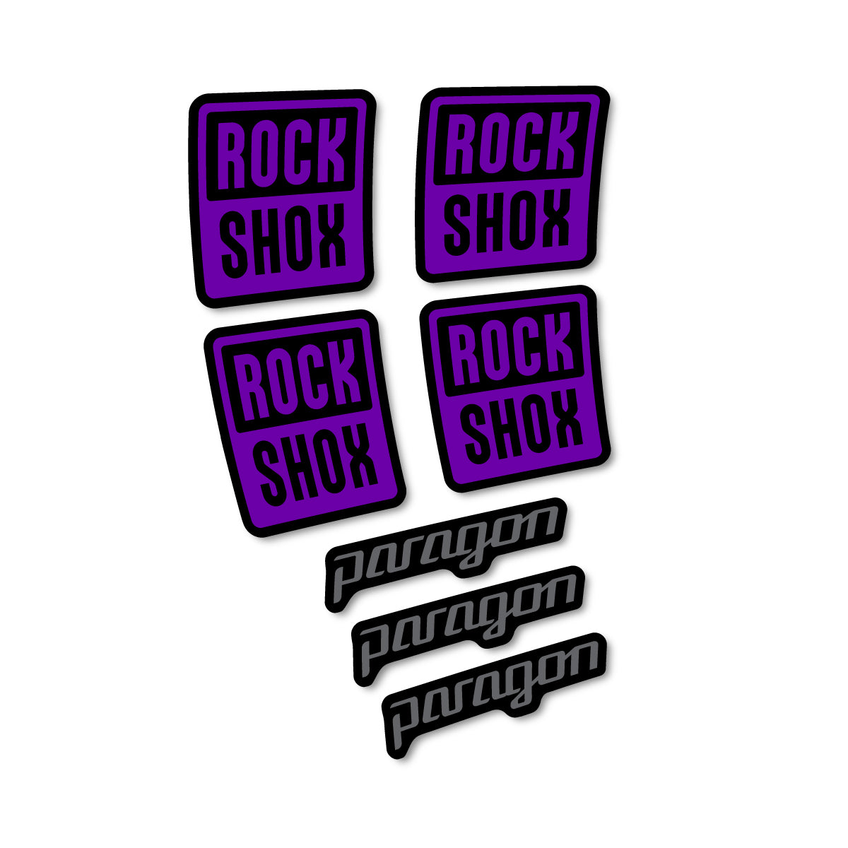 Stickers compatibles RockShox Paragon Gold RL 2020-2025 pour fourche – autocollants vinyle - Violet