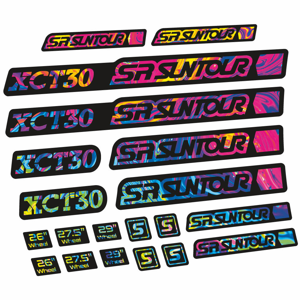 Stickers Sr Suntour XCT 30 compatibles Autocollants fourche 27.5"