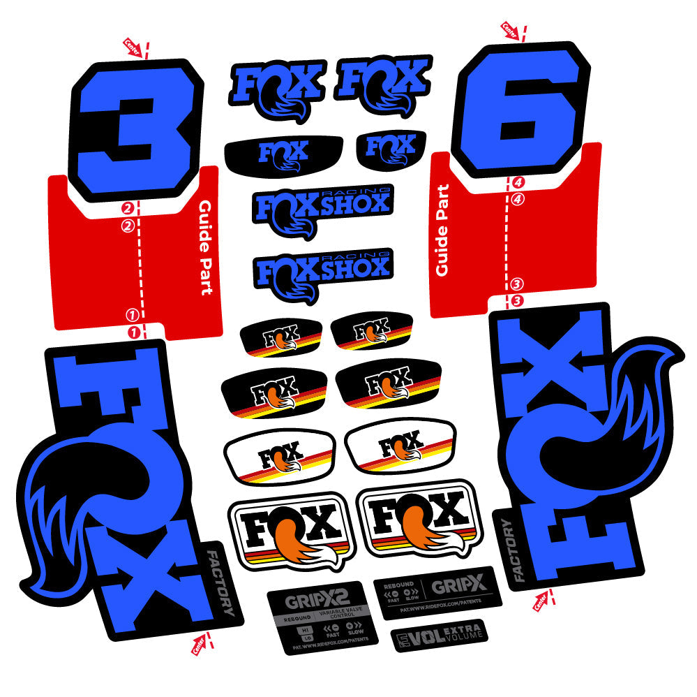Stickers Fox 36 Factory compatibles Autocollants fourche VTT 29"