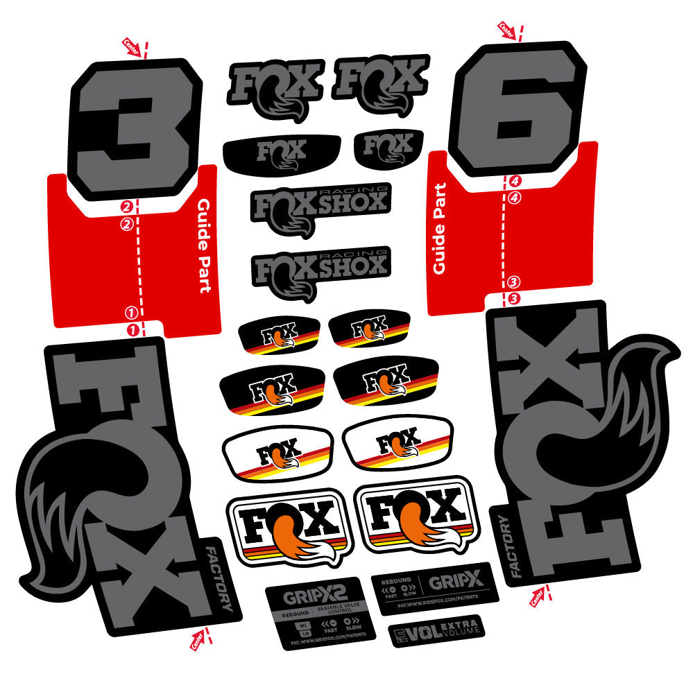 Stickers Fox 36 Factory compatibles Autocollants fourche VTT 29"