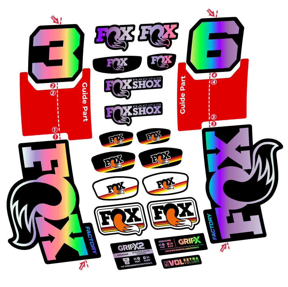 Stickers Fox 36 Factory compatibles Autocollants fourche VTT 29"